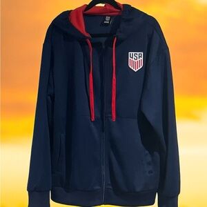 USA Soccer Zip Up Jacket Size XL.